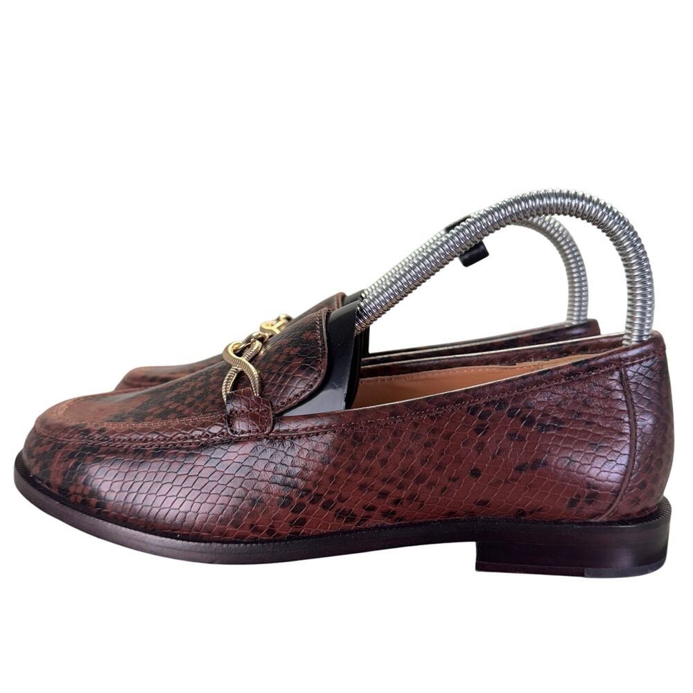 Joie‎ Laila Loafer Cognac Snake Print Leather Slip-On Women’s Size 6.5M US